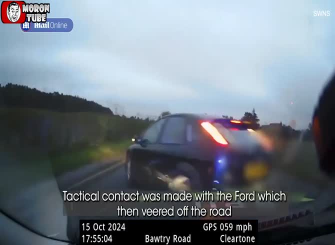 Video :To get away from the cops, a driver takes extreme risks